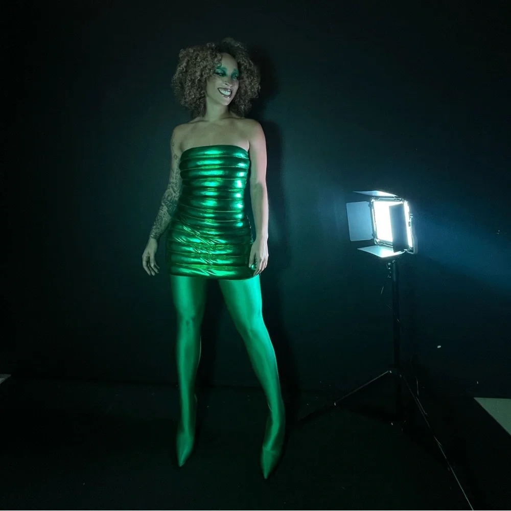 Green Azalea wang star stretch thigh high stiletto boot 💚 - Picture 4 of 4